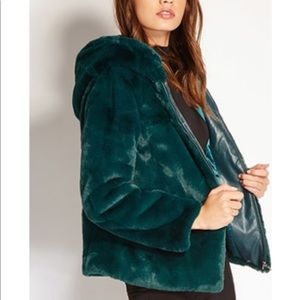 Forever 21 Green Faux Fur Jacket